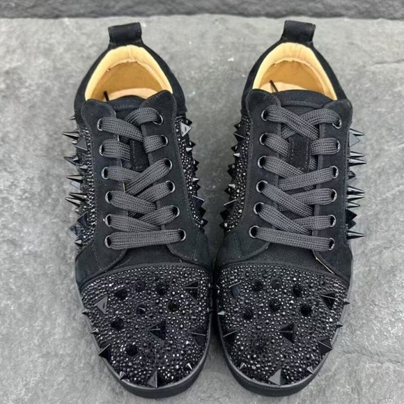 Christian Louboutin Black Spiked Sneakers - Picture 4 of 4